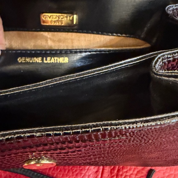 Elegant Vtg Givenchy Paris Black Embossed Lizard Women's Handbag Clutch - Picture 11 of 13
